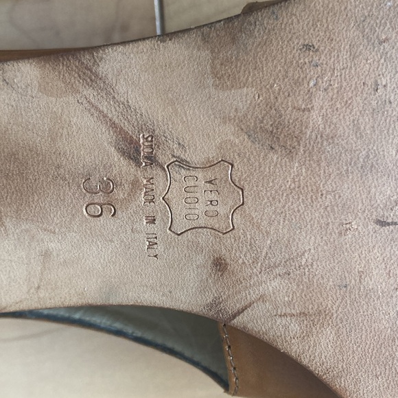 Vintage brown leather Paola Cipriani heels, size 36 - Picture 4 of 5